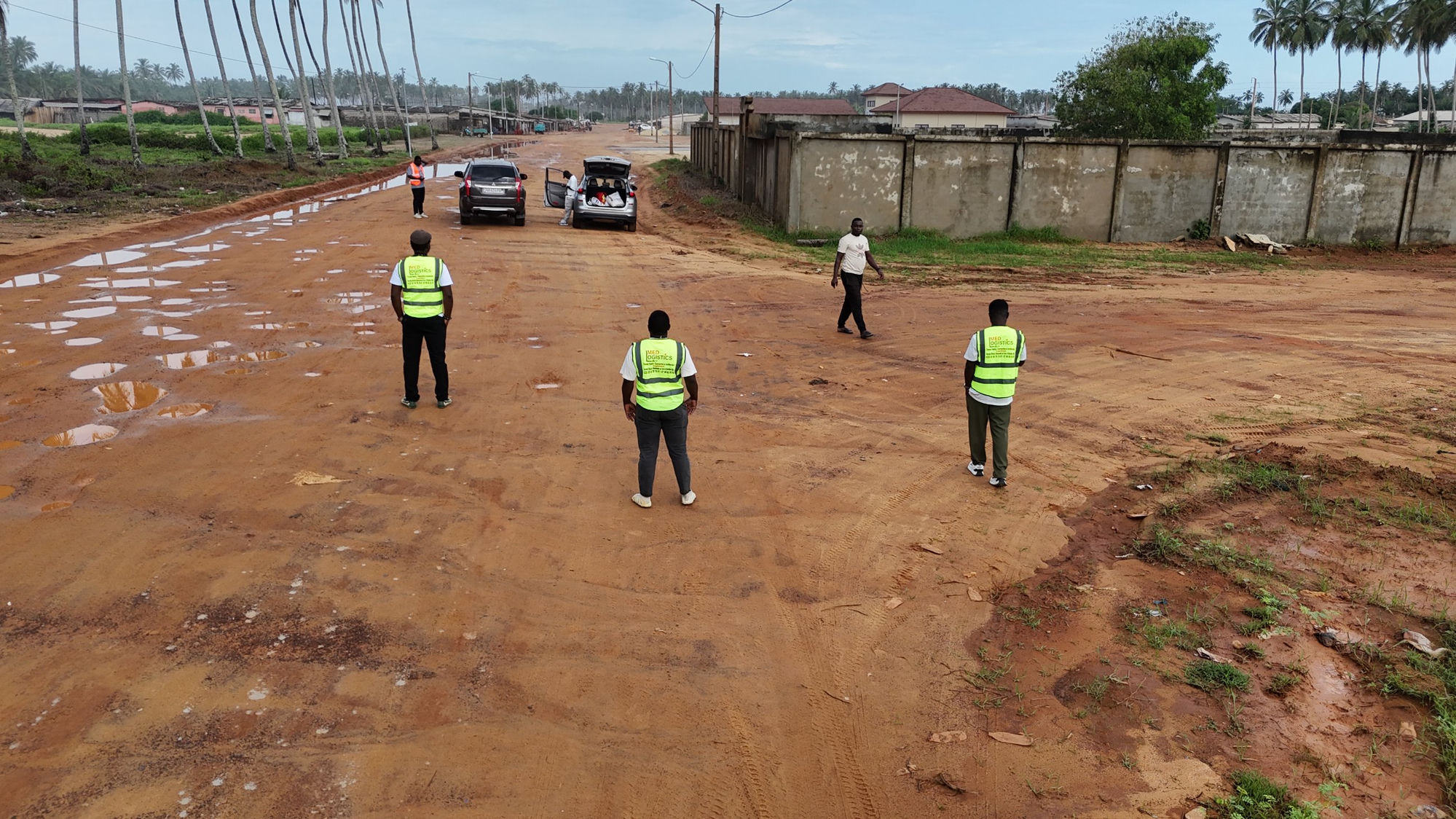 Tracé voirie Noumouzou vue drone